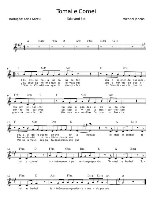 Tomai e Comei - Michael Joncas