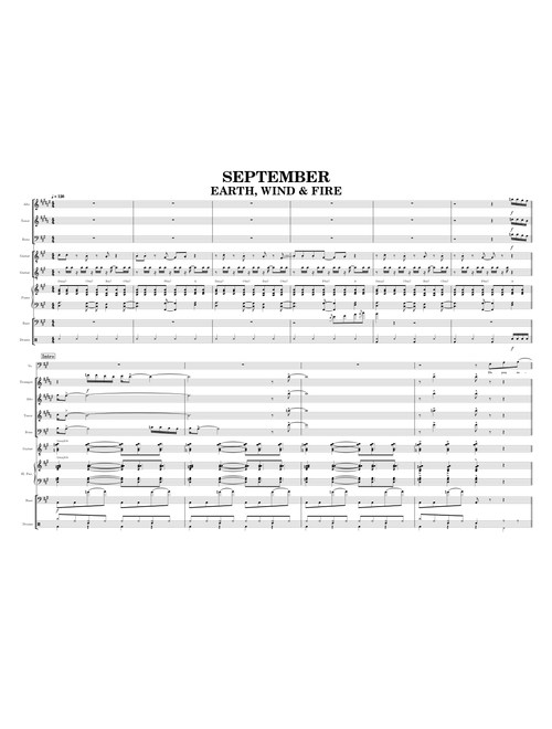 September - Earth, Wind & Fire [Full Transcription]