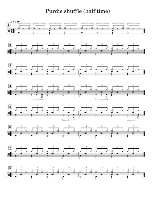 Purdie half time shuffle