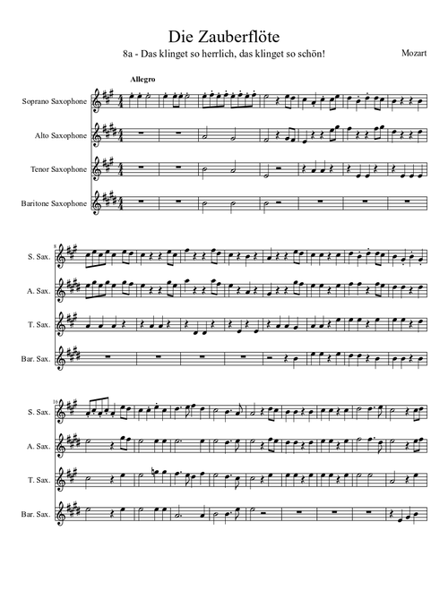 Die Zauberflöte - VIIIa Das klinget so herrlich, das klinget so schön!