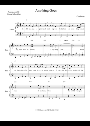 Play Official version of Anything goes Sheet Music by Cole Porter for ...