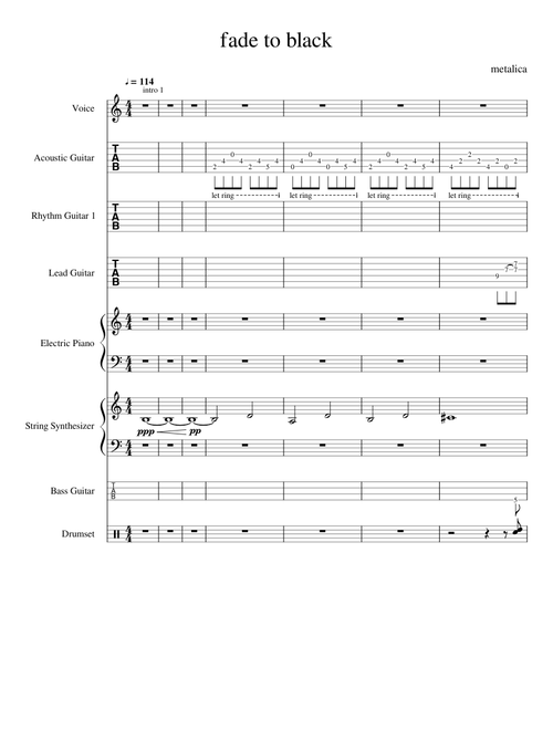 fade to black - metallica