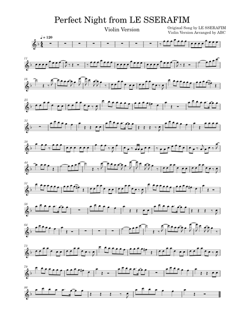 Perfect Night – LE SSERAFIM (Violin Version)