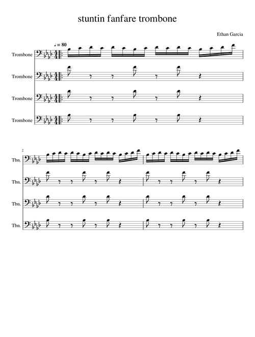 stuntin fanfare trombone