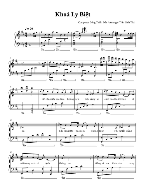 Khoá Ly Biệt – Đông Thiên Đức