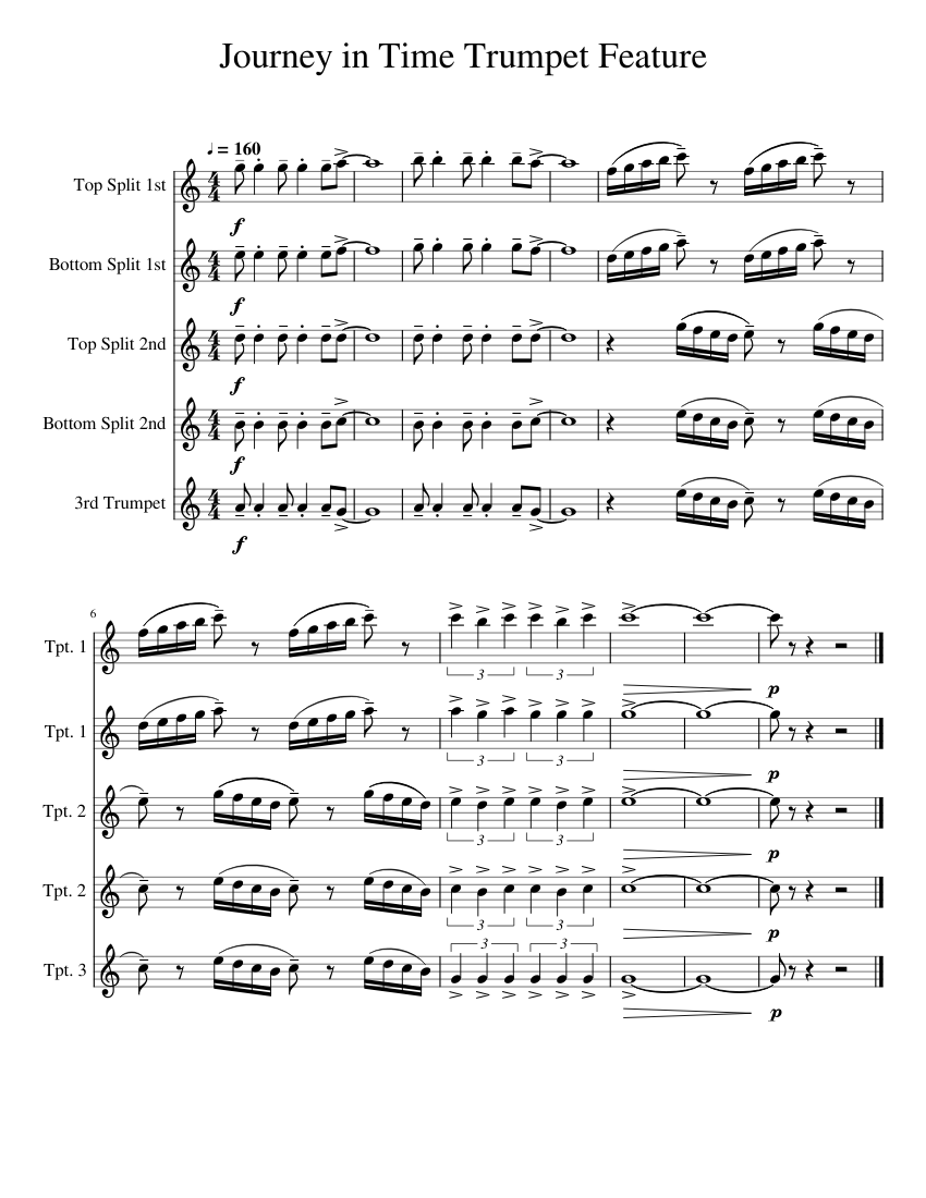 Journey in Time Trumpet Feature Sheet music for Trumpet in b-flat ...