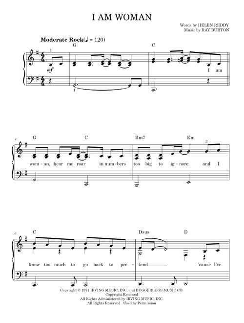 I am woman - Helen Reddy (Easy Piano)