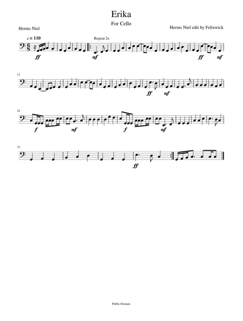 Erika for Cello