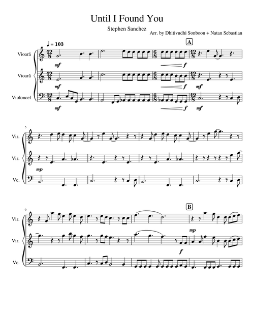 Until I Found You – Stephen Sanchez - Strings Trio