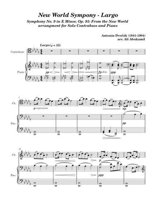 Largo from the New World Symphony – Antonín Dvořák
