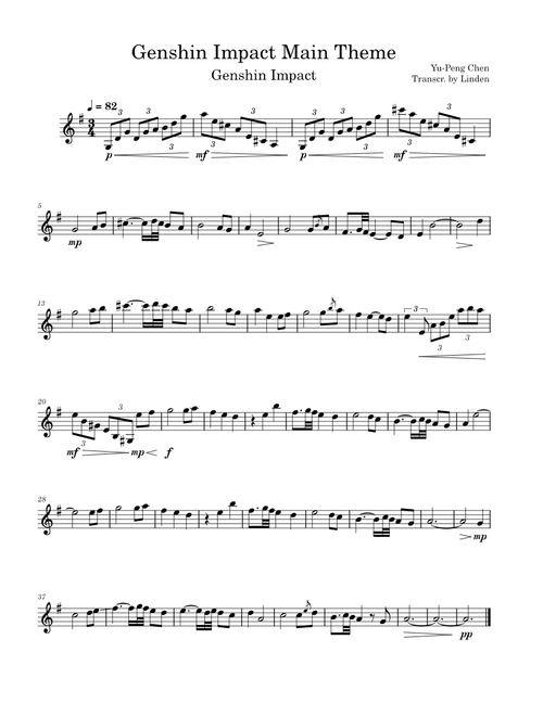 Genshin Impact Main Theme (Violin)