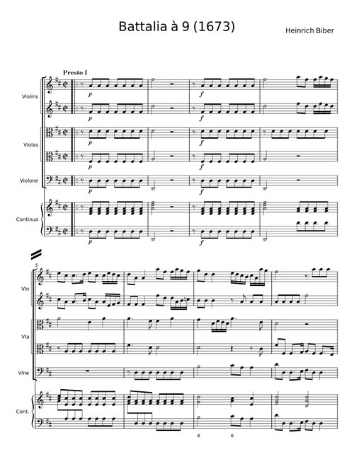 Battalia à 9 (1673) - Heinrich Ignaz Franz von Biber