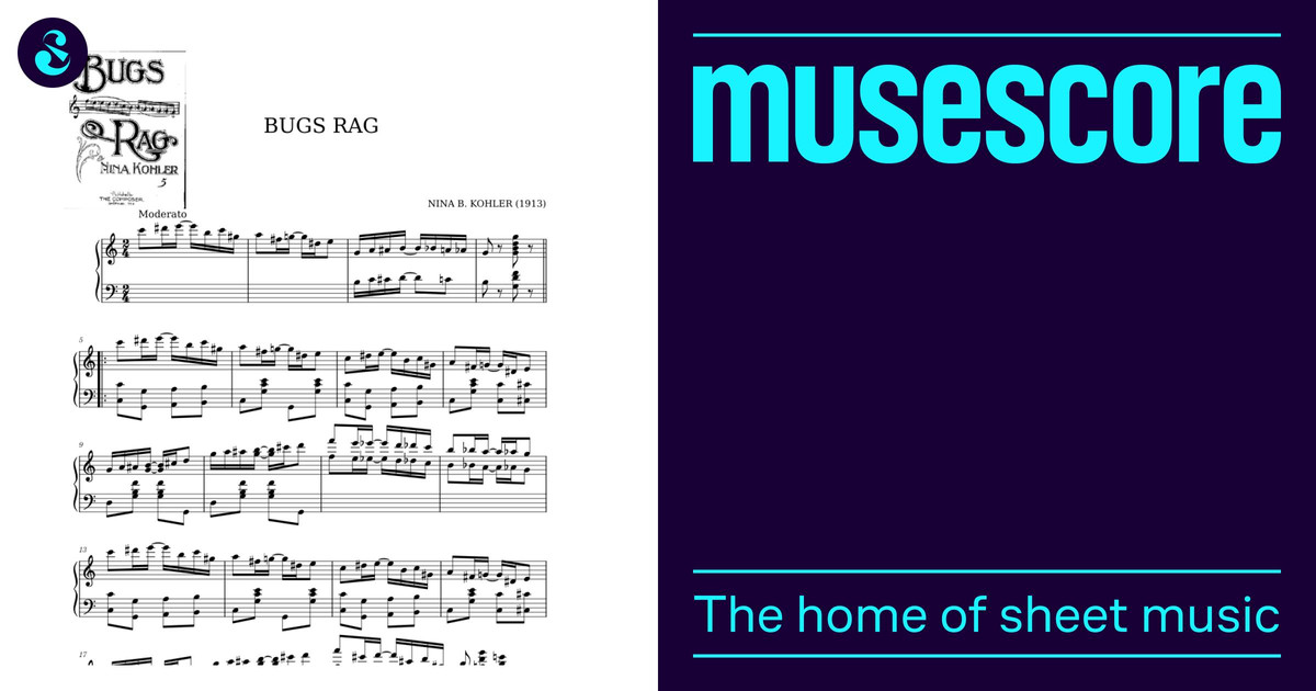 Bugs Rag by Nina B. Kohler (1913) Sheet Music for Piano (Solo ...