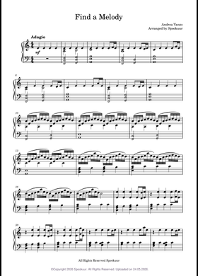 Free Find A Melody by Andrea Vanzo sheet music | Download PDF or