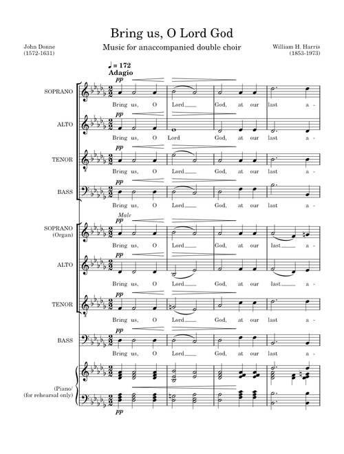 Bring Us, O Lord God – William H Harris