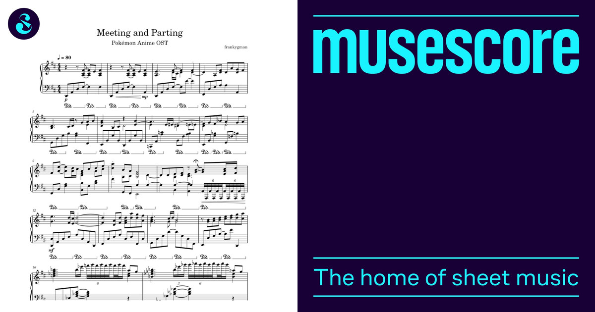 Pokemon Anime OST - Meeting and Parting Sheet Music for Piano