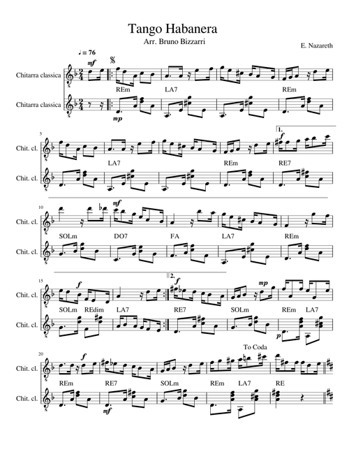 Tango Habanera – Ernesto Nazareth Tango Bolero