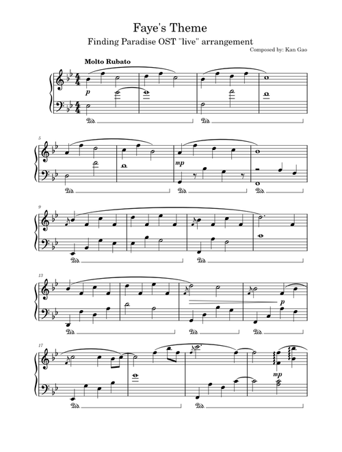 Faye's Theme by Kan Gao - Finding Paradise OST