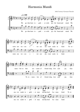 Free Harmonia Mundi by Germany Folk Song sheet music | Download