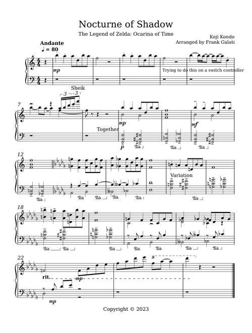 Nocturne of Shadow - The Legend of Zelda: Ocarina of Time – Koji Kondo