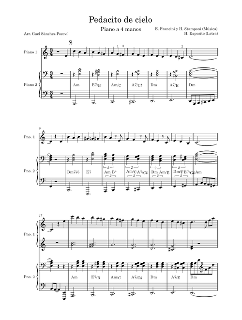 Pedacito de cielo – Enrique Francini / Héctor Stamponi