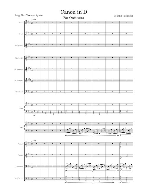 Canon in D – Johann Pachelbel Pachelbel's Cannon in D