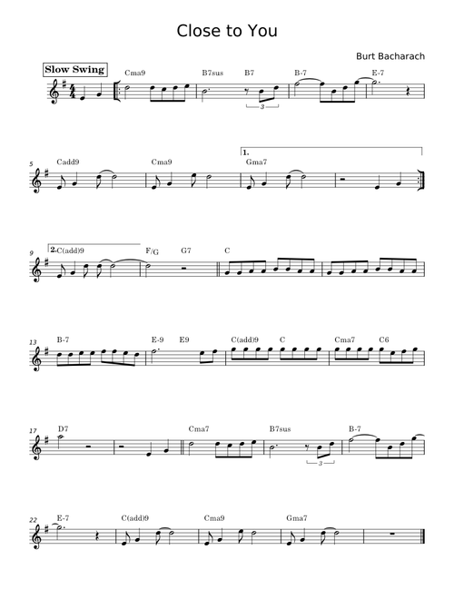 Close to you - Burt Bacharach