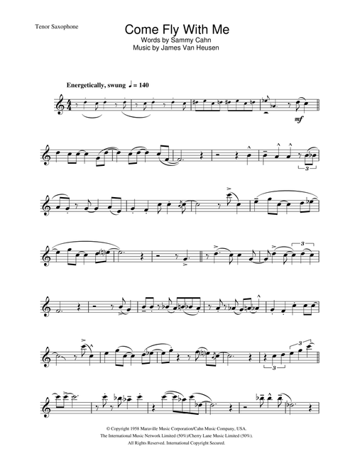 Come Fly With Me - Frank Sinatra (Tenor Sax Solo)