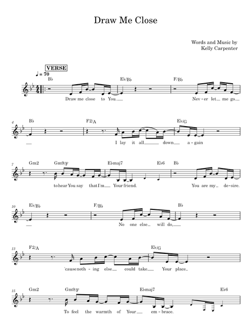 Draw Me Close to You - Kelly Carpenter