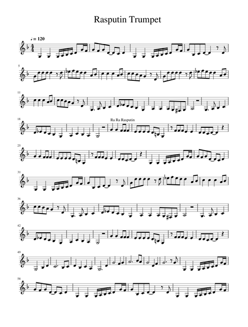 Rasputin Trumpet Solo