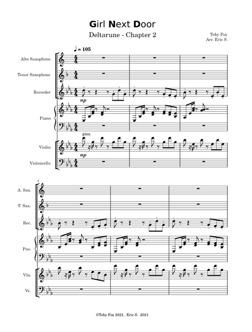 Girl Next Door - Deltarune Chapter 2 – Toby Fox (Arrangement)