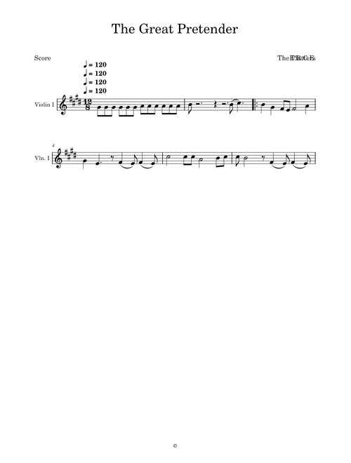 The Great Pretender - The PlattersSol piano