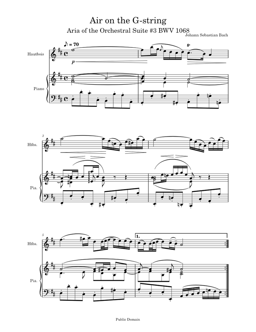 Air 'on The G String', Orchestral Suite No. 3 In D Major