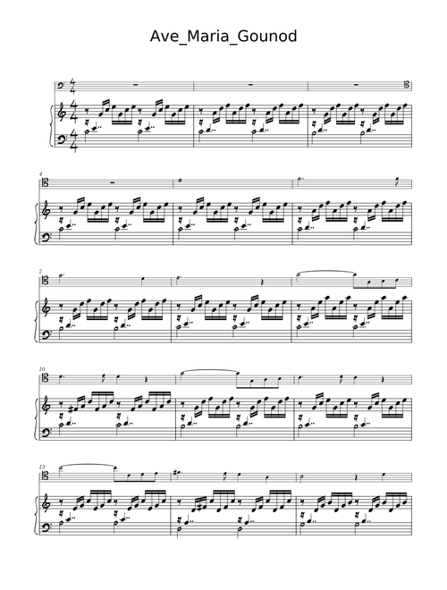 Ave Maria - Gounod/Bach - CG 89a – Charles Gounod Ave Maria - Gounod/Bach - CG 89a – Meditation (VCL/PNO/VOC)