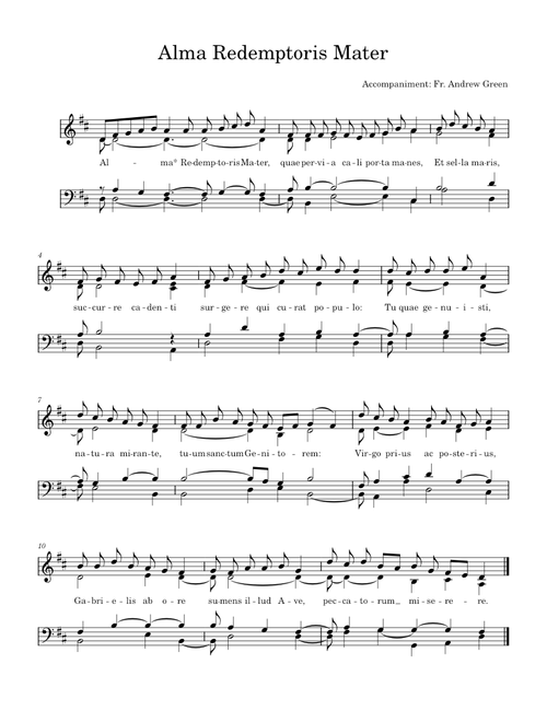Alma Redemptoris Mater – Gregorian Chant