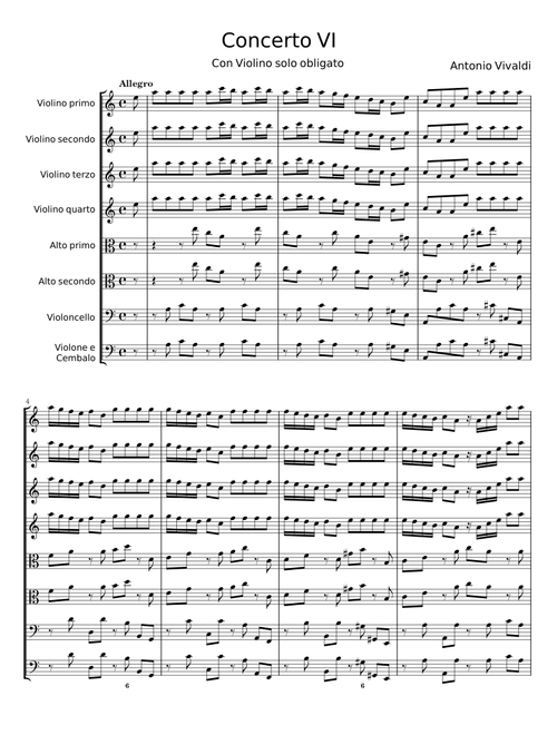 Concerto in A Minor, Op. 3 No. 6 - Antonio Vivaldi