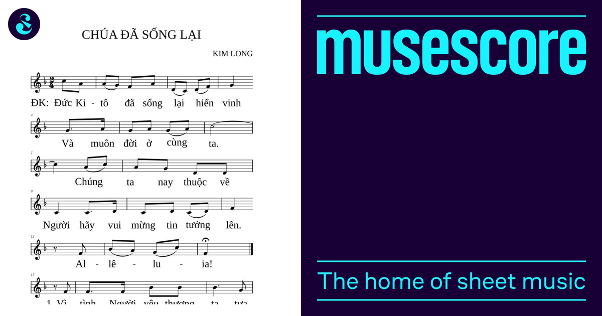 Chúa đã sống lại- Kim Long Sheet Music for Vocals (Solo) | MuseScore.com