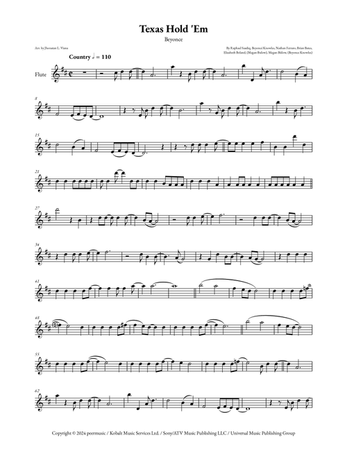 Texas Hold 'em (Arr. Jhonatan Lucio Viana) - Beyoncé (Flute Solo)