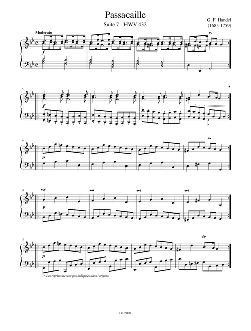 Handel - Passacaille Suite 7 - HWV 432