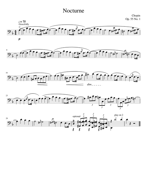 Nocturne Op.55 No.1 In F Major