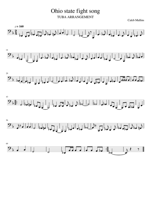 Ohio State Fight Song but tuba has the melody