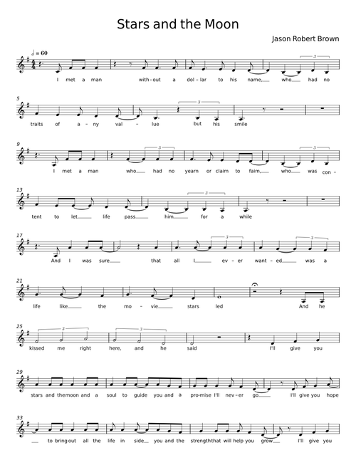 Stars and the moon - Jason Robert Brown