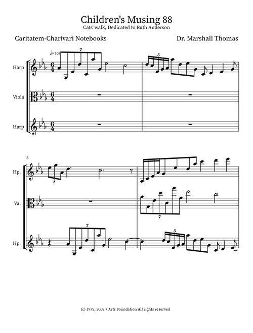 Children's Musing 88 - Celebrity Chamber Players (Small Ensemble)