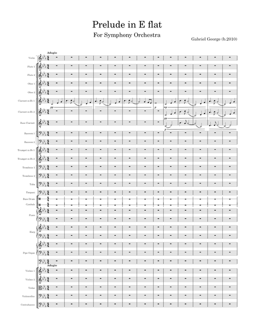 Prelude in E flat (for Symphony Orchestra) - Gabriel George