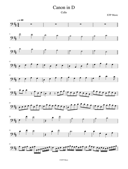 Canon in D cello
