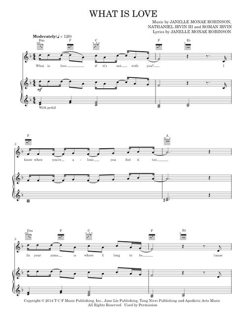 What Is Love - Janelle  Monae, John Powell (Piano-Vocal-Guitar)