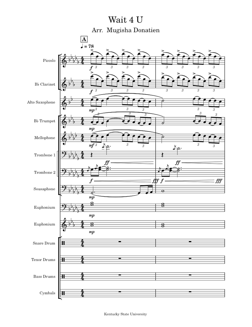 Wait For You Future, Tems, Drake Sheet music for Trombone, Euphonium