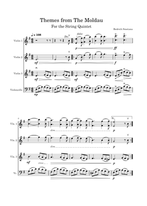 Play Official version of The Moldau Sheet Music by Bedřich Smetana