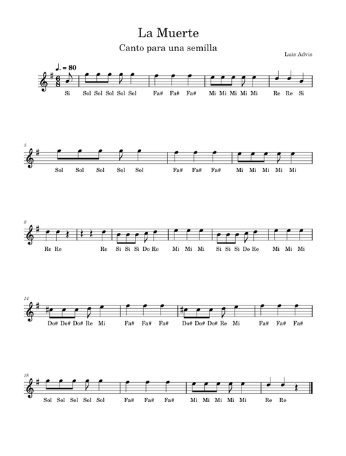 La Muerte, Canto para una Semilla – Luis Advis La Muerte