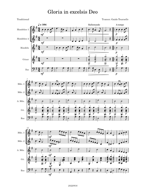 Gloria, in excelsis Deo – Misc Traditional